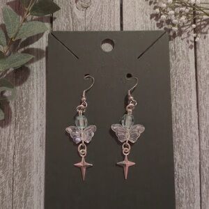 Purple Butterfly Earrings